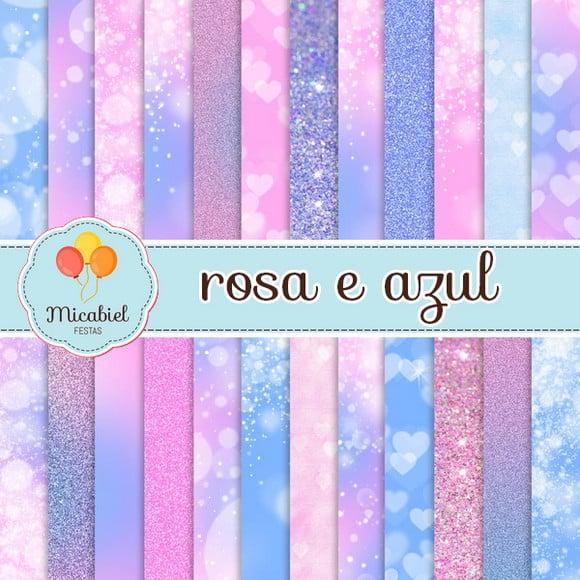 Papel Digital - Rosa e Azul 1