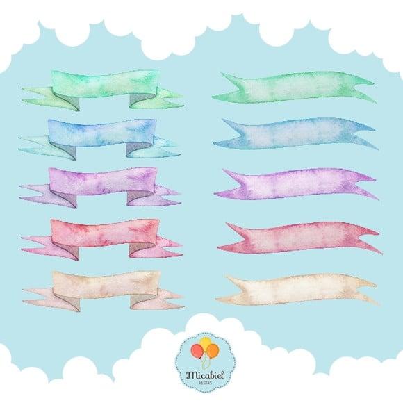 Clipart - Aquarela (faixas) 2