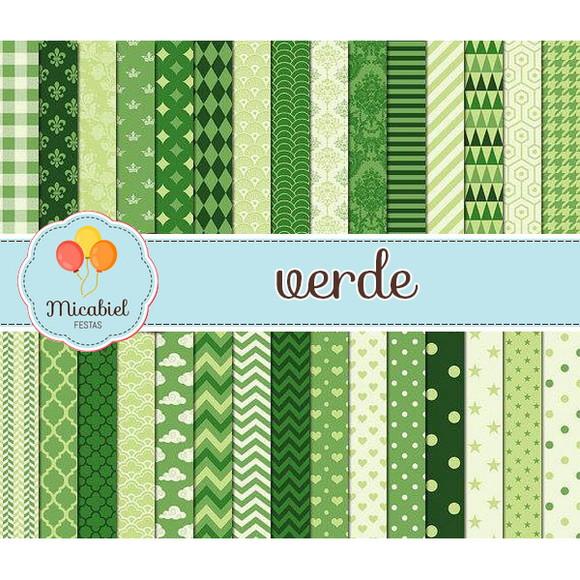 Papel Digital - Verde 1