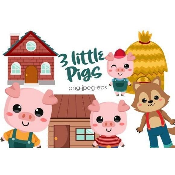 Clipart - Três Porquinhos 5