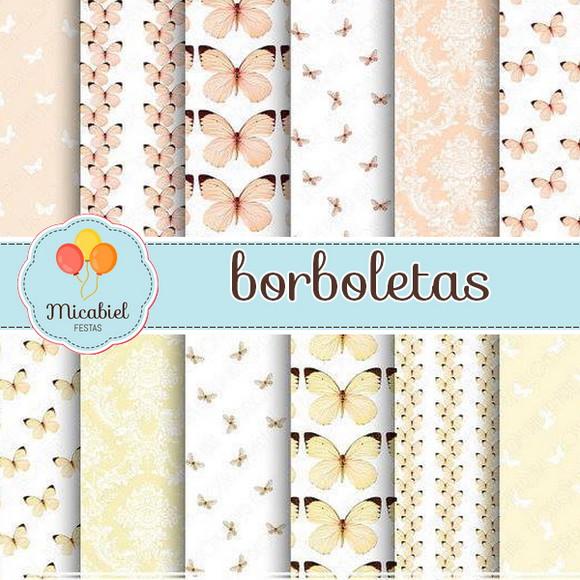 Papel Digital - Borboletas 1