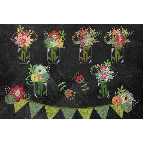 Clipart - Chalkboard (pote de Flor)