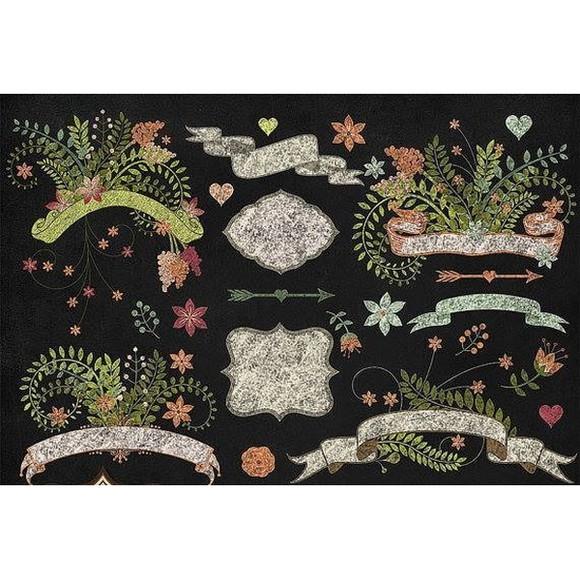Clipart - Chalkboard (buquê)