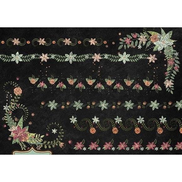 Clipart - Chalkboard (borda Floral)