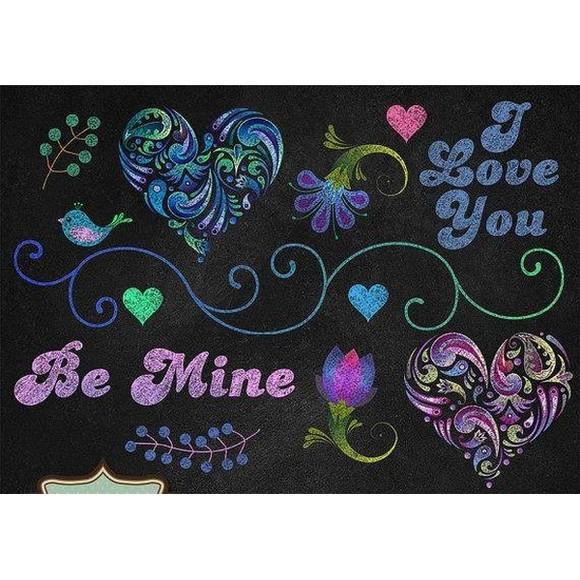 Clipart - Chalkboard (namorados)