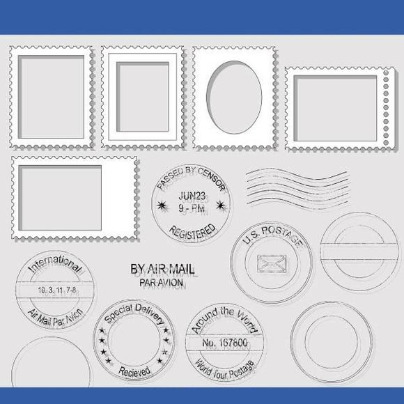Clipart - Selos de Postagem 1