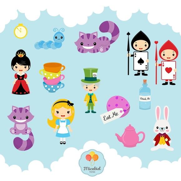 Clipart - Alice no País das Maravilhas 1
