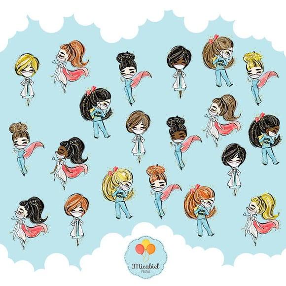 Clipart - Super-heroínas 1
