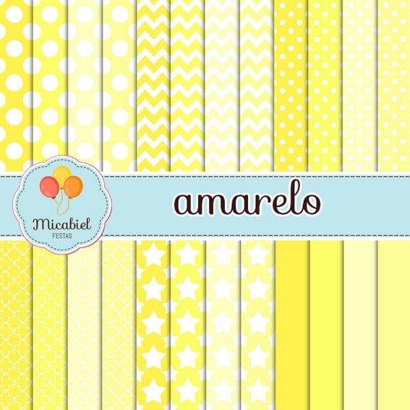 Papel Digital - Tons de Amarelo