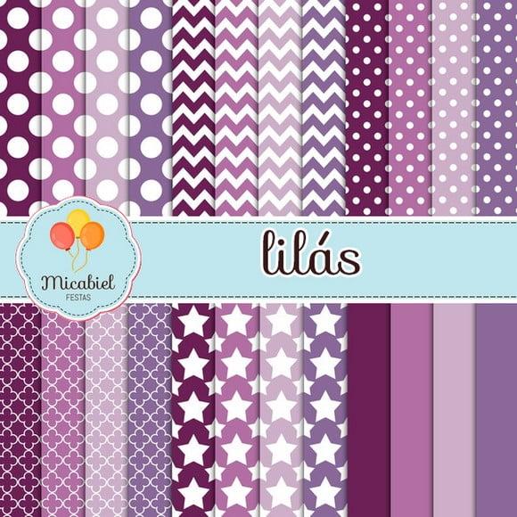 Papel Digital - Tons de Lilás