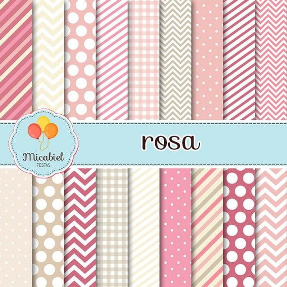 Papel Digital - Rosa 3