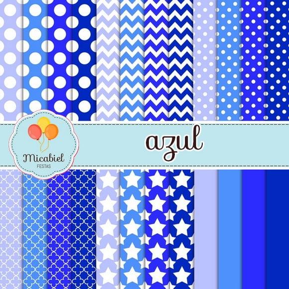 Papel Digital - Tons de Azul
