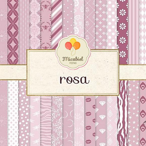 Papel Digital - Rosa (luxo) 1
