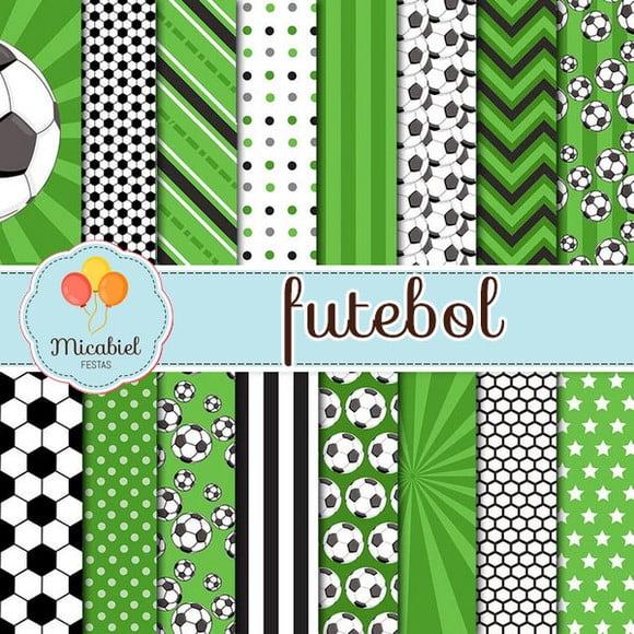 Papel Digital - Futebol (verde) 1