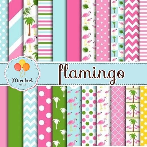 Papel Digital - Flamingo 1
