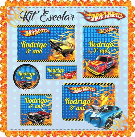 Arquivo de Corte - Etiqueta Escolar (hot Wheels) a