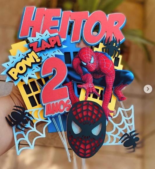 Arquivo de Corte - Topo de Bolo (homem Aranha) 2