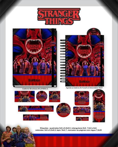 Arquivo Digital - Etiqueta Escolar (stranger Things) D