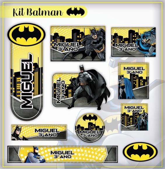 Arquivo de Corte - Etiqueta Escolar (batman) c
