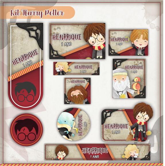 Arquivo de Corte - Etiqueta Escolar (harry Potter) B