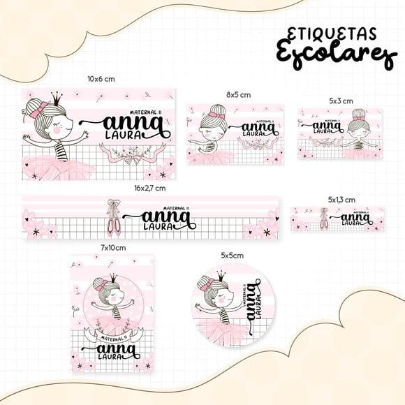 Arquivo de Corte - Etiqueta Escolar (bailarina) c