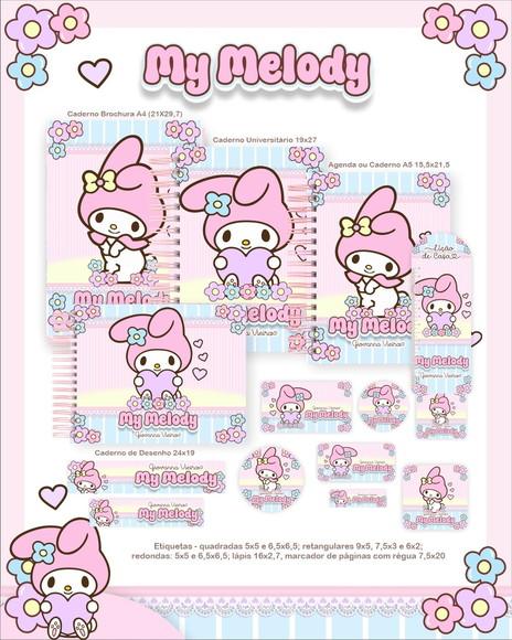 Leve + 13 - Arquivo Digital - Etiqueta Escolar (my Melody) B