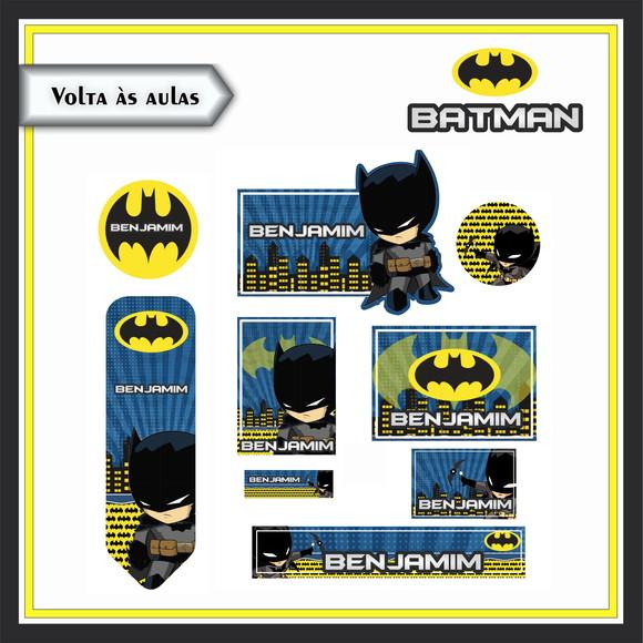 Arquivo de Corte - Etiqueta Escolar (batman) e