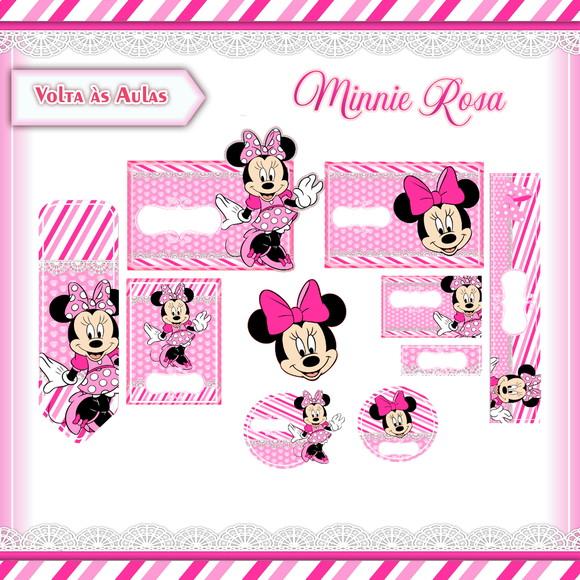 Arquivo de Corte - Etiqueta Escolar (minnie) R