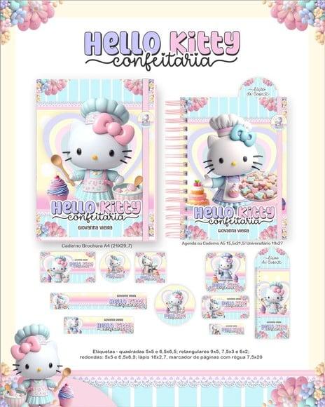 Arquivo Digital - Etiqueta Escolar (hello Kitty) F