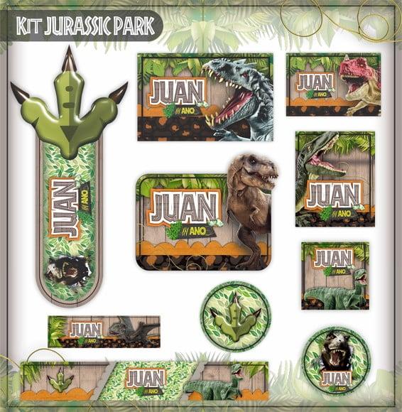 Arquivo de Corte - Etiqueta Escolar (jurassic Park) a