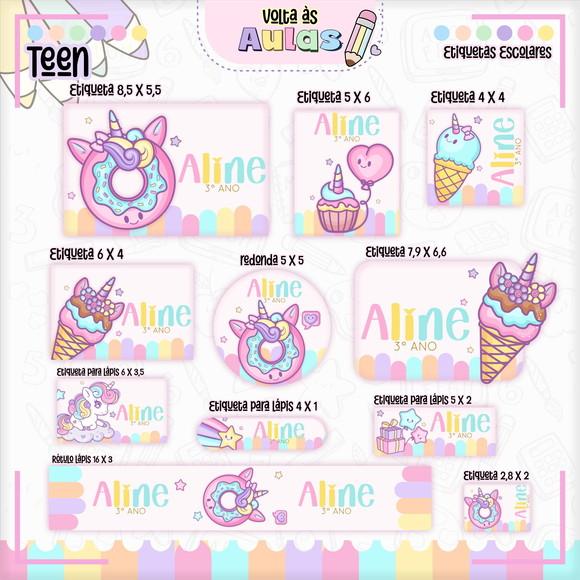 Arquivo de Corte - Etiqueta Escolar (teen Menina) B