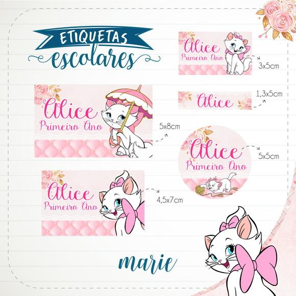 Arquivo de Corte - Etiqueta Escolar (marie) a