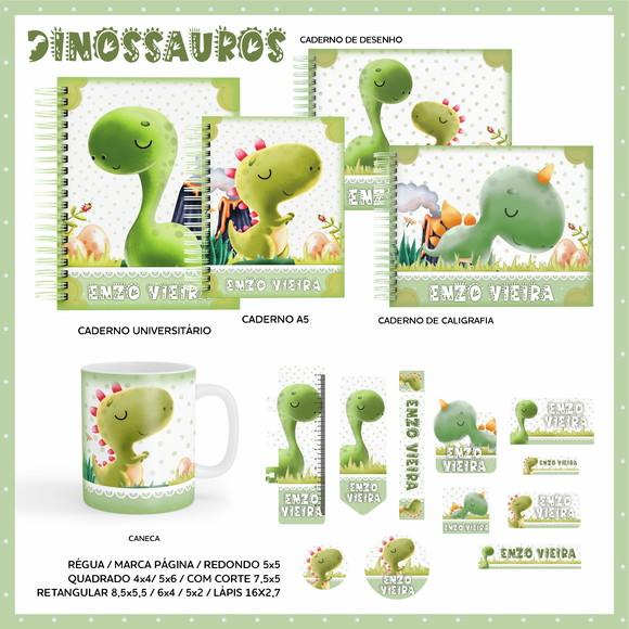 Arquivo Digital - Etiqueta Escolar (Dinossauros) E