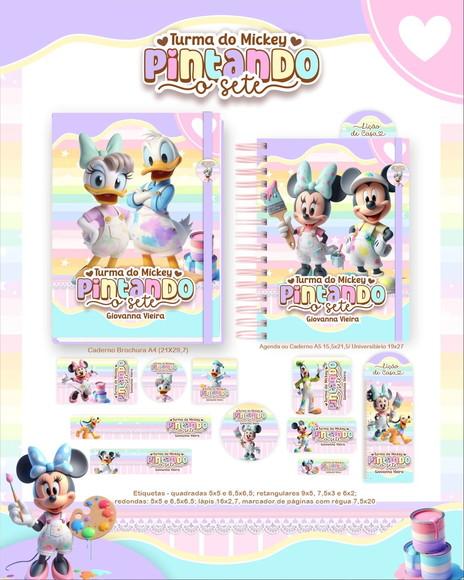 Arquivo Digital - Etiqueta Escolar (turma do Mickey) a