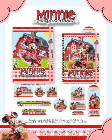 Arquivo Digital - Etiqueta Escolar (minnie Fazendinha) a