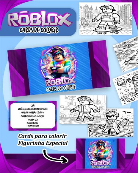 Leve + 13 Arquivo Digital - Cards para Colorir (roblox) 2