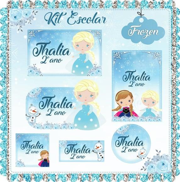 Arquivo de Corte - Etiqueta Escolar (frozen) B