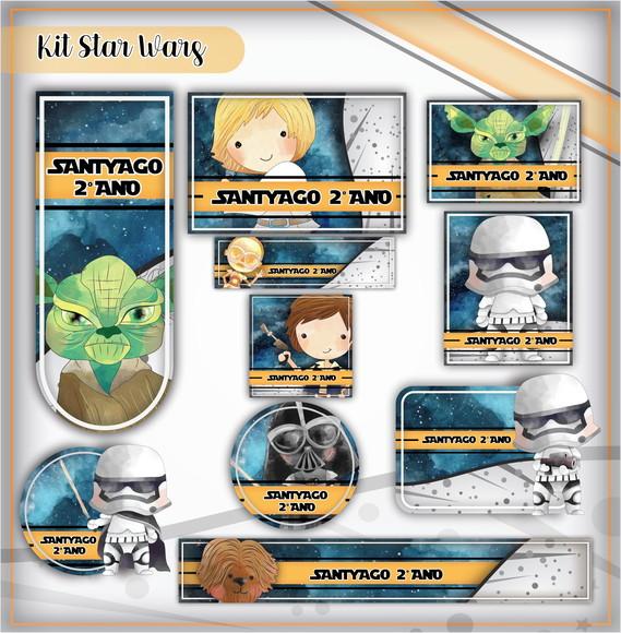 Arquivo de Corte - Etiqueta Escolar (star Wars) B