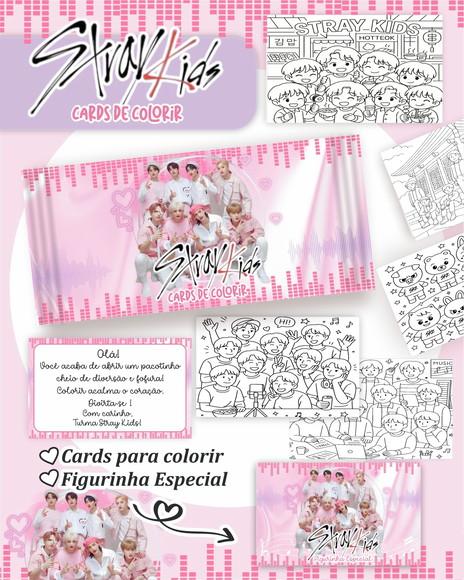 Leve + 13 Arquivo Digital -cards para Colorir (stray Kids) 1