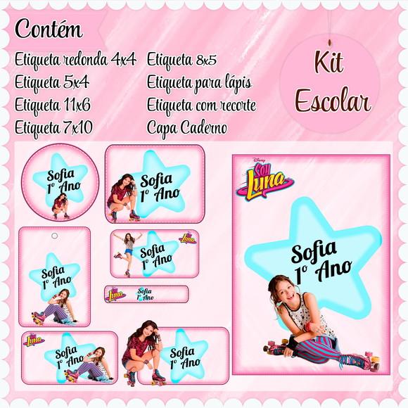 Arquivo de Corte - Etiqueta Escolar (soy Luna) D