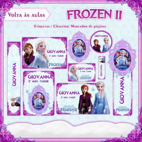 Arquivo de Corte - Etiqueta Escolar (frozen) G