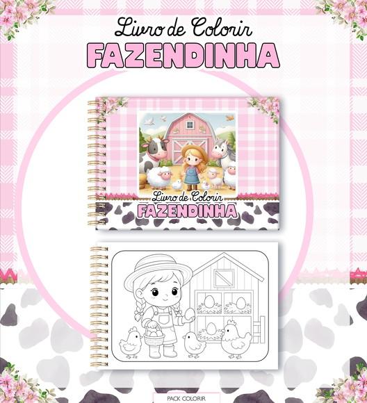 Arquivo Digital - Livro de Colorir (fazendinha Menina) 1