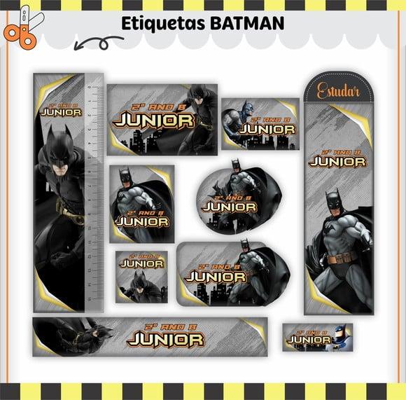 Arquivo de Corte - Etiqueta Escolar (batman) D