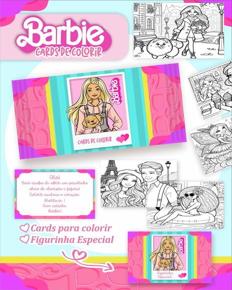 Leve + 13 Arquivo Digital - Cards para Colorir (barbie) 1
