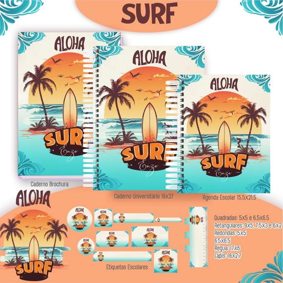 Leve + 13 Arquivo Digital - Etiqueta Escolar (surf) D
