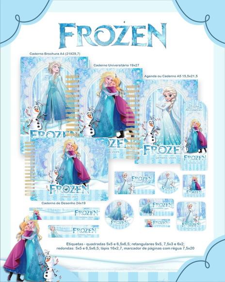 Leve + 13 Arquivo Digital - Etiqueta Escolar (frozen) H