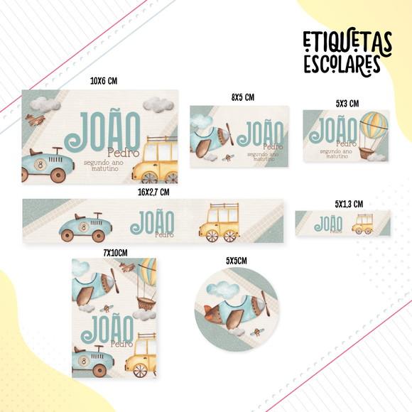 Arquivo de Corte - Etiqueta Escolar (transportes) a