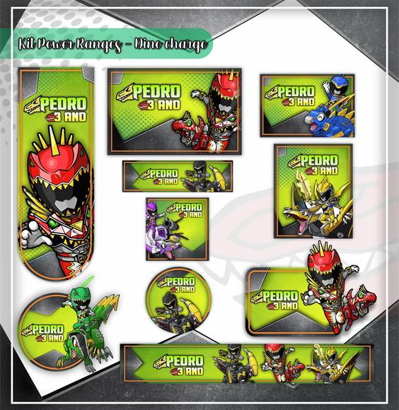 Arquivo de Corte - Etiqueta Escolar (power Rangers) a