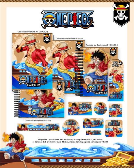 Leve + 13 - Arquivo Digital - Etiqueta Escolar (one Piece) e