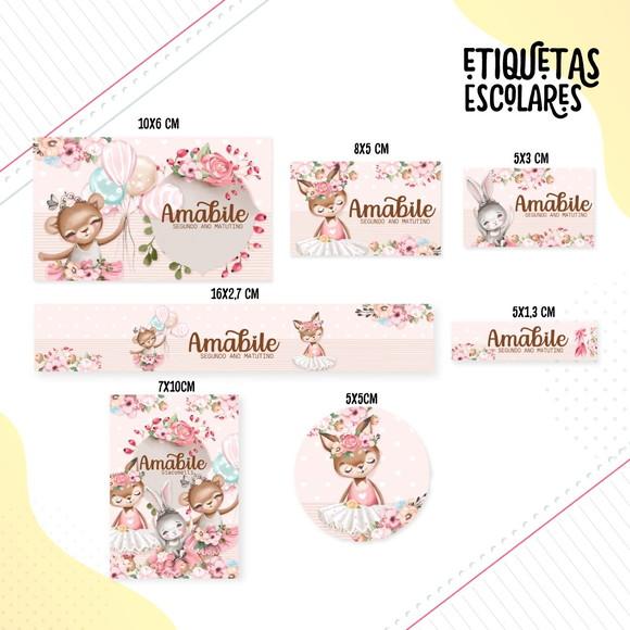 Leve + 13 Arquivo de Corte - Etiqueta Escolar (ballet) a